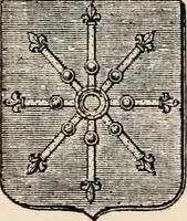 An illustration from Traité complet de la science du blason : à l'usage des bibliophiles, archéologues, amateurs d'objets d'art et de curiosité, numismates, archivistes, artistes, etc. (1880)