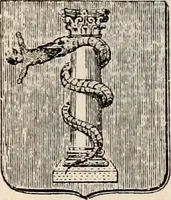 An illustration from Traité complet de la science du blason : à l'usage des bibliophiles, archéologues, amateurs d'objets d'art et de curiosité, numismates, archivistes, artistes, etc. (1880)
