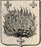 An illustration from Traité complet de la science du blason : à l'usage des bibliophiles, archéologues, amateurs d'objets d'art et de curiosité, numismates, archivistes, artistes, etc. (1880)