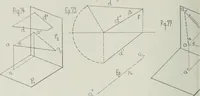 An illustration from Traité de géométrie descriptive (1880)