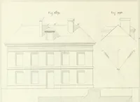 An illustration from Traité de géométrie descriptive. 3. ed., rev. et augm. de la théorie de l'intersection de deux polyèdres (1891)