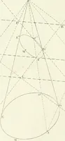 An illustration from Traité de géométrie descriptive. 3. ed., rev. et augm. de la théorie de l'intersection de deux polyèdres (1891)