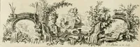 An illustration from Traité de perspective a l'usage des artistes : où l'on démontre géométriquement toutes les pratiques de cette science, & où l'on enseigne, selon la méthode de M. le Clerc, à mettre toutes sortes d'objets en perspective, leur reverbération dans l'eau, & leurs ombres, tant au soleil qu'au flambeau (1750)