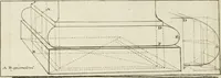 An illustration from Traité de perspective a l'usage des artistes : où l'on démontre géométriquement toutes les pratiques de cette science, & où l'on enseigne, selon la méthode de M. le Clerc, à mettre toutes sortes d'objets en perspective, leur reverbération dans l'eau, & leurs ombres, tant au soleil qu'au flambeau (1750)