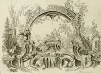 An illustration from Traité de perspective a l'usage des artistes : où l'on démontre géométriquement toutes les pratiques de cette science, & où l'on enseigne, selon la méthode de M. le Clerc, à mettre toutes sortes d'objets en perspective, leur reverbération dans l'eau, & leurs ombres, tant au soleil qu'au flambeau (1750)