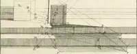 An illustration from Traité de perspective a l'usage des artistes : où l'on démontre géométriquement toutes les pratiques de cette science, & où l'on enseigne, selon la méthode de M. le Clerc, à mettre toutes sortes d'objets en perspective, leur reverbération dans l'eau, & leurs ombres, tant au soleil qu'au flambeau (1750)