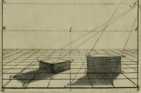 An illustration from Traité des pratiques geometrales et perspectives : enseignées dans l'Academie royale de la peinture et sculpture (1665)