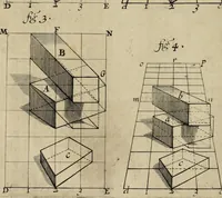 An illustration from Traité des pratiques geometrales et perspectives : enseignées dans l'Academie royale de la peinture et sculpture (1665)