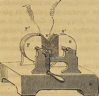 An illustration from Traité d'électricité et de magnétisme : et des applications de ces sciences a la chimie, a la physiologie et aux arts (1855)
