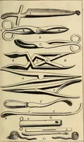 An illustration from Traite' de la lithotomie, ou, De l'extraction de la pierre, hors de la vessie : enrichy de figures necessaires pour representer la maniére de sonder, les instrumens propres, le malade dans l'operation : la ponction du perinée, & les differentes methodes de tirer la pierre : avec les appareils, les remedes preservatifs du calcul, & les medicamens pour les taillez (1686)