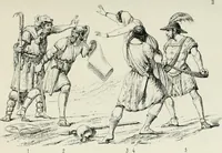 An illustration from Trajes y armas de los españoles desde los tiempos prehistóricos hasta los primeros años del siglo XIX (1877)