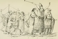 An illustration from Trajes y armas de los españoles desde los tiempos prehistóricos hasta los primeros años del siglo XIX (1877)