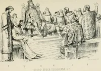 An illustration from Trajes y armas de los españoles desde los tiempos prehistóricos hasta los primeros años del siglo XIX (1877)