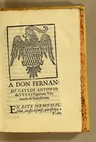 An illustration from Tratado breve de la antiguedad del linaie de Vera, : y memoria de personas señaladas del, que se hallan en historias, y papeles autenticos. Por don Francisco de la Puente presbytero de la diocesis de la gran Ciudad del Cuzco cabeca del Reyno del Pirù, natural de la Ciudad de Burgos en el de Castilla. (1635)