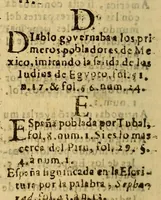 An illustration from Tratado vnico, y singular del origen de los indios occidentales del Piru, Mexico, Santa Fè, y Chile.. (1681)