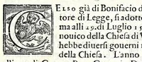 Picture 19 of 64 from Trattato de gli huomini illvstri di Bologna : diviso in tre parti : nella prima parte si contegono i prelati, nella seconda i titolari, & nella terza i dottori, i caualieri, i capitani, et il senato (1590), leaf 45
