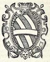 An illustration from Trattato de gli huomini illvstri di Bologna : diviso in tre parti : nella prima parte si contegono i prelati, nella seconda i titolari, & nella terza i dottori, i caualieri, i capitani, et il senato (1590)