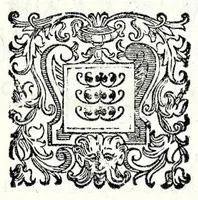 An illustration from Trattato de gli huomini illvstri di Bologna : diviso in tre parti : nella prima parte si contegono i prelati, nella seconda i titolari, & nella terza i dottori, i caualieri, i capitani, et il senato (1590)