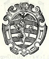 An illustration from Trattato de gli huomini illvstri di Bologna : diviso in tre parti : nella prima parte si contegono i prelati, nella seconda i titolari, & nella terza i dottori, i caualieri, i capitani, et il senato (1590)