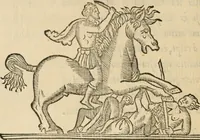 An illustration from Trattato del' intrar in Milano di Carlo V C. sempre aug. : con le proprie figure de li Archi, & per ordine, li nobili vassalli & prencipi & signori cesarei (1541)