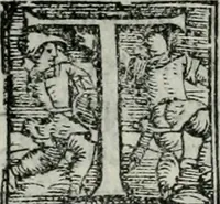 An illustration from Trattato dell'imbrigliare, maneggiare, et ferrare cavalli : diviso in tre parti, con alcvni discorsi sopra la natura di caualli, con disegni di briglie, maneggi, & di caualieri a cauallo, & de ferri d'esso (1556)