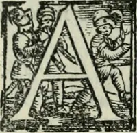 An illustration from Trattato dell'imbrigliare, maneggiare, et ferrare cavalli : diviso in tre parti, con alcvni discorsi sopra la natura di caualli, con disegni di briglie, maneggi, & di caualieri a cauallo, & de ferri d'esso (1556)