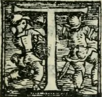 An illustration from Trattato dell'imbrigliare, maneggiare, et ferrare cavalli : diviso in tre parti, con alcvni discorsi sopra la natura di caualli, con disegni di briglie, maneggi, & di caualieri a cauallo, & de ferri d'esso (1556)