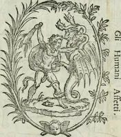 Picture 1 of 171 from Trattato dell'imbrigliare, maneggiare, et ferrare cavalli : diviso in tre parti, con alcvni discorsi sopra la natura di caualli, con disegni di briglie, maneggi, & di caualieri a cauallo, & de ferri d'esso (1556), leaf 4