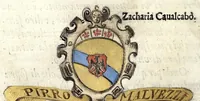 Picture 4 of 11 from Trattato dello schermo d'Angelo Vizani dal Montone bolognese : nel quale discorre intorno all'eccellenza dell'armi, & delle lettere, & intorno all'offesa, & difesa : et insegna vno schermo di spada sola sicuro, e singolare : con vna tauola copiosissma (1588), leaf 12
