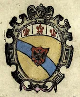 An illustration from Trattato dello schermo d'Angelo Vizani dal Montone bolognese : nel quale discorre intorno all'eccellenza dell'armi, & delle lettere, & intorno all'offesa, & difesa : et insegna vno schermo di spada sola sicuro, e singolare : con vna tauola copiosissma (1588)