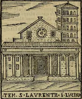 An illustration from Trattato nuouo delle cose maravigliose dell'alma città di Roma : ornato de molte figure, nel quale si discorre de 300. & più chiese (1610)