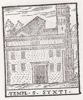 An illustration from Trattato nuouo delle cose marauigliose dell'alma città di Roma : ornato de molte figure, nel quale si discorre de 300 & più chiese (1615)