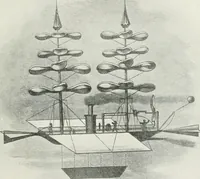 An illustration from Travels in space; a history of aerial navigation (1902)
