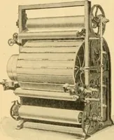 An illustration from A treatise, giving a thorough description of the properties and supply of the fibres, as well as the various processes required for converting wool, cotton, silk from fibre to finished goods, covering both woven and knit goods ... construction of the most modern improvements to preparatory machinery ... accessories relating to construction and equipment of modern textile manufacturing plants .. (1895)