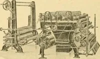An illustration from A treatise, giving a thorough description of the properties and supply of the fibres, as well as the various processes required for converting wool, cotton, silk from fibre to finished goods, covering both woven and knit goods ... construction of the most modern improvements to preparatory machinery ... accessories relating to construction and equipment of modern textile manufacturing plants .. (1895)