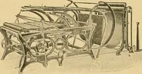 An illustration from A treatise, giving a thorough description of the properties and supply of the fibres, as well as the various processes required for converting wool, cotton, silk from fibre to finished goods, covering both woven and knit goods ... construction of the most modern improvements to preparatory machinery ... accessories relating to construction and equipment of modern textile manufacturing plants .. (1895)