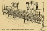 An illustration from A treatise, giving a thorough description of the properties and supply of the fibres, as well as the various processes required for converting wool, cotton, silk from fibre to finished goods, covering both woven and knit goods ... construction of the most modern improvements to preparatory machinery ... accessories relating to construction and equipment of modern textile manufacturing plants .. (1895)