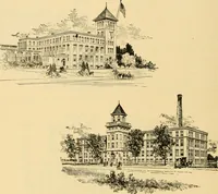 An illustration from A treatise, giving a thorough description of the properties and supply of the fibres, as well as the various processes required for converting wool, cotton, silk from fibre to finished goods, covering both woven and knit goods ... construction of the most modern improvements to preparatory machinery ... accessories relating to construction and equipment of modern textile manufacturing plants .. (1895)