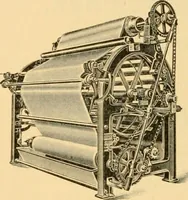 An illustration from A treatise, giving a thorough description of the properties and supply of the fibres, as well as the various processes required for converting wool, cotton, silk from fibre to finished goods, covering both woven and knit goods ... construction of the most modern improvements to preparatory machinery ... accessories relating to construction and equipment of modern textile manufacturing plants .. (1895)