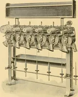An illustration from A treatise, giving a thorough description of the properties and supply of the fibres, as well as the various processes required for converting wool, cotton, silk from fibre to finished goods, covering both woven and knit goods ... construction of the most modern improvements to preparatory machinery ... accessories relating to construction and equipment of modern textile manufacturing plants .. (1895)