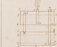 An illustration from A treatise of the motion of water and other fluid bodyes [manuscript] (1680)