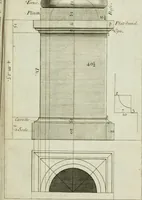 An illustration from A treatise of architecture, with remarks and observations : necessary for young people, who would apply themselves to that noble art (1732)