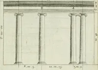An illustration from A treatise of architecture, with remarks and observations : necessary for young people, who would apply themselves to that noble art (1732)