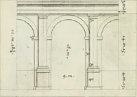 An illustration from A treatise of architecture, with remarks and observations : necessary for young people, who would apply themselves to that noble art (1732)