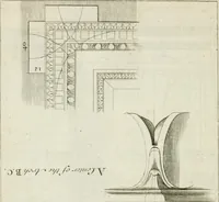 An illustration from A treatise of architecture, with remarks and observations : necessary for young people, who would apply themselves to that noble art (1732)