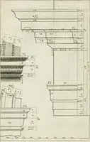 An illustration from A treatise of architecture, with remarks and observations : necessary for young people, who would apply themselves to that noble art (1732)