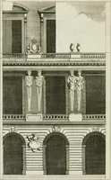 An illustration from A treatise of architecture, with remarks and observations : necessary for young people, who would apply themselves to that noble art (1732)