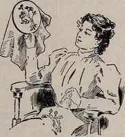 An illustration from A treatise on embroidery, crochet and knitting .. (1899)
