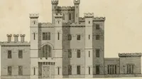 An illustration from A treatise on forming, improving, and managing country residences : and on the choice of situations appropriate to every class of purchasers, in all which the object in view is to unite in a better manner than has hitherto been done, a taste founded in nature with economy and utility, in constructing or improving mansions, and other rural buildings, so as to combine architectural fitness with picturesque effect ... : with an appendix, containing an enquiry into the utility and merits of Mr. Repton's mode of shewing effects by slides and sketches, and strictures on his opinions and practice in landscape gardening : illustrated by descriptions of scenery and buildings, by references to country seats, and passages of country in most parts of Great Britain, and by thirty-two engravings (1806)
