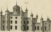 An illustration from A treatise on forming, improving, and managing country residences : and on the choice of situations appropriate to every class of purchasers, in all which the object in view is to unite in a better manner than has hitherto been done, a taste founded in nature with economy and utility, in constructing or improving mansions, and other rural buildings, so as to combine architectural fitness with picturesque effect ... : with an appendix, containing an enquiry into the utility and merits of Mr. Repton's mode of shewing effects by slides and sketches, and strictures on his opinions and practice in landscape gardening : illustrated by descriptions of scenery and buildings, by references to country seats, and passages of country in most parts of Great Britain, and by thirty-two engravings (1806)
